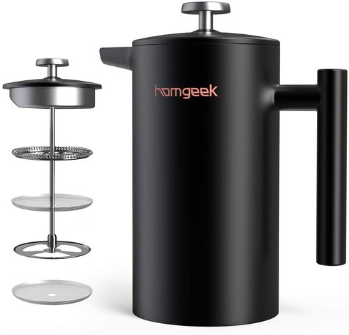 Homgeek Double Walled Cafetiere French Press Coffee Maker.jpeg